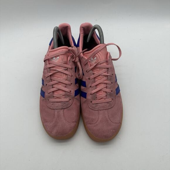 Mens Size 7 GS Adidas Gazelle J Semi Pink Spark Lucid Blue Casual Shoes IG9153 - Picture 3 of 10